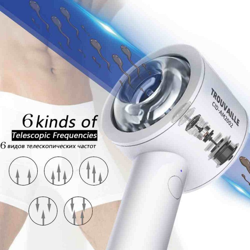Blow-dryer style suction masturbator (with stand)