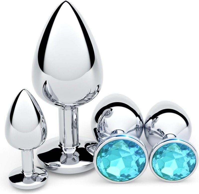 Metal Anal Plug Set Large/Medium/Small