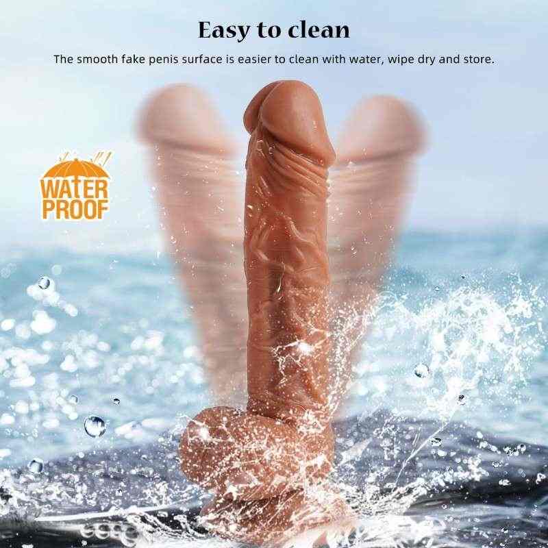 Large wireless electric vibrating and thrusting phallus (rechargeable)