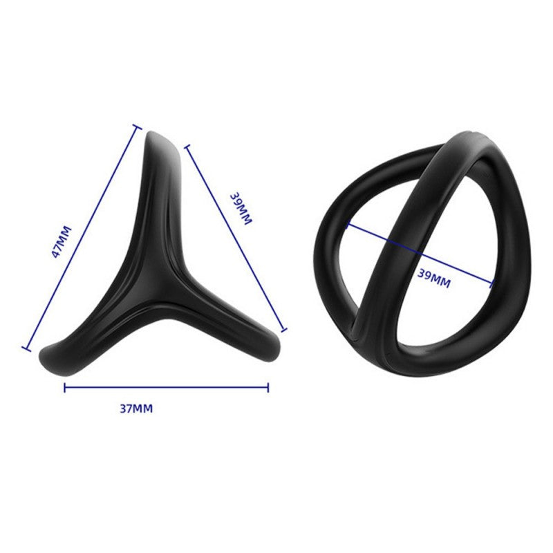 Triangular locking ring for ejaculation control