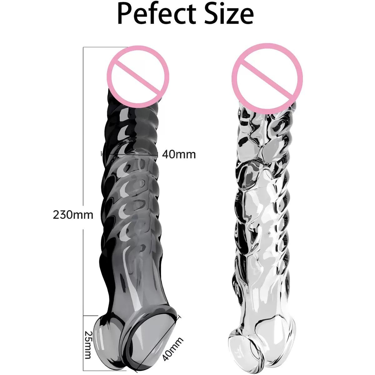 Wolf’s Fang Vibrating Textured Extension Sleeve – Extra-Long Dual-Stimulation Design