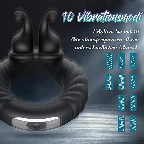 Dual-Stimulation Vibrating Cock Ring with Curved Massage Tips