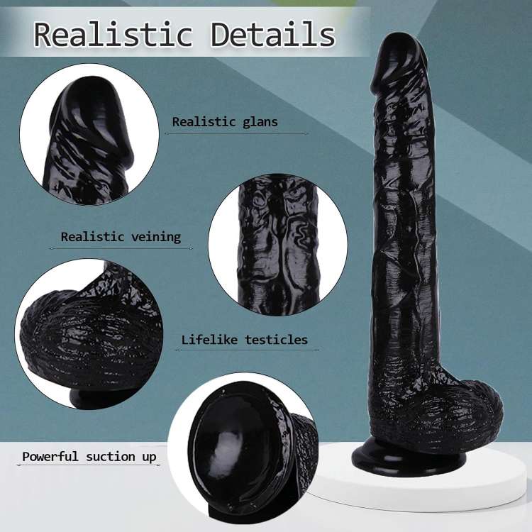 Black manual dildo