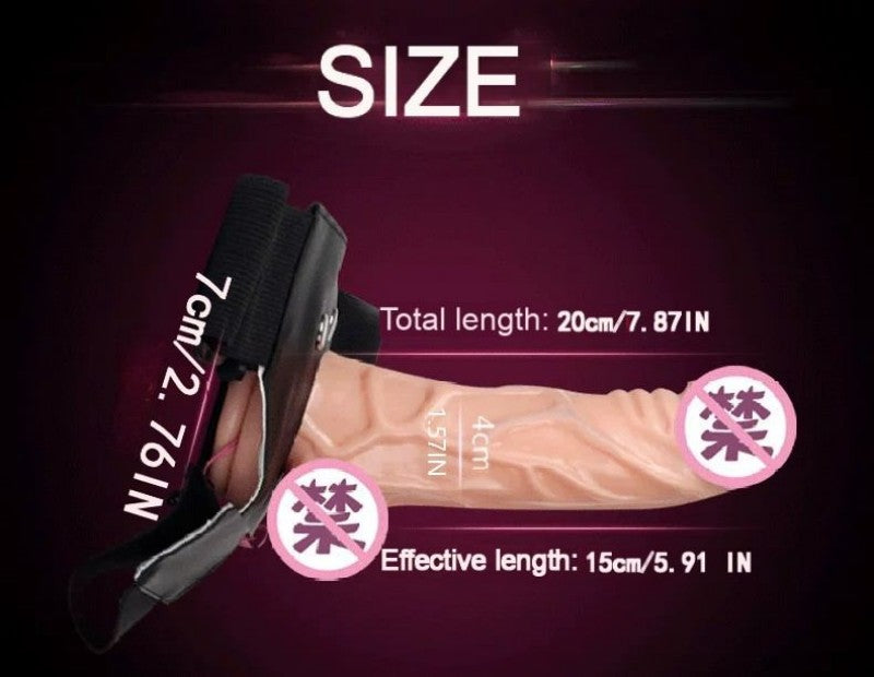Wearable leather pants – with testicular pouch – electric