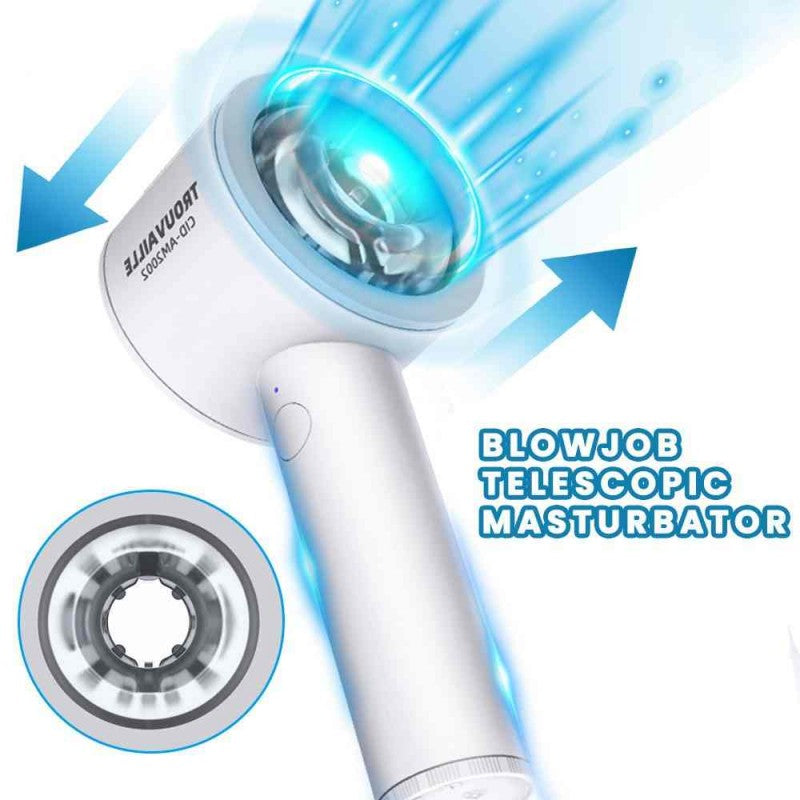 Blow-dryer style suction masturbator (with stand)