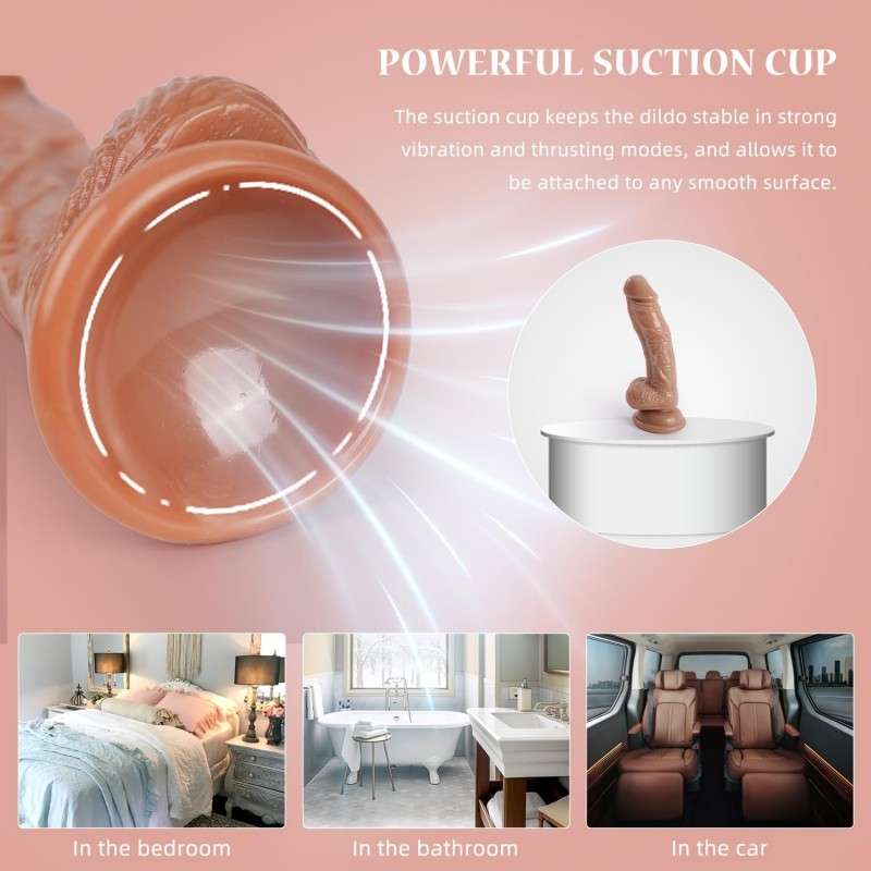 Large wireless electric vibrating and thrusting phallus (rechargeable)