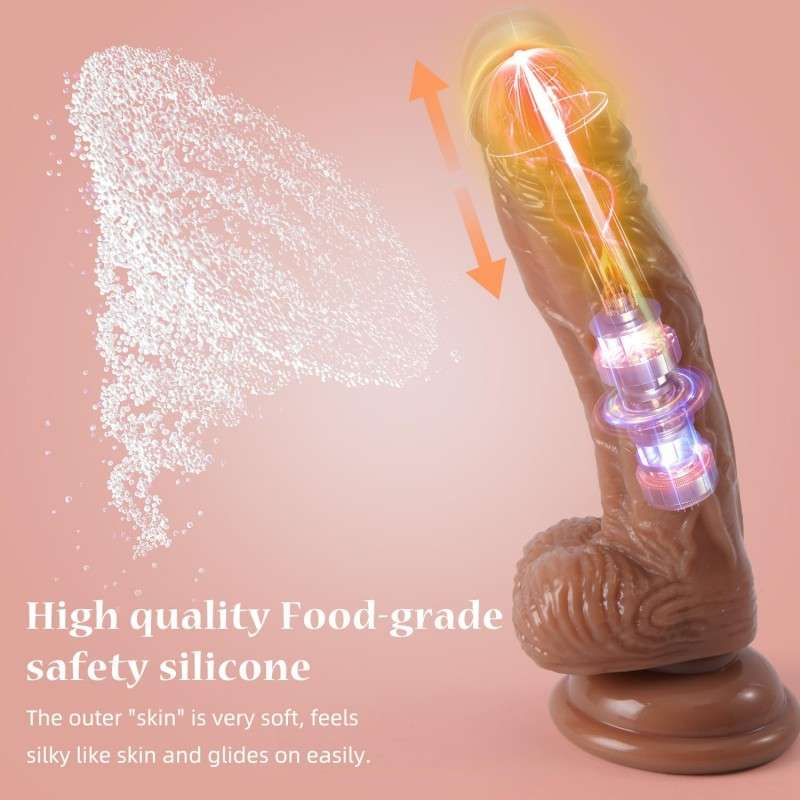 Large wireless electric vibrating and thrusting phallus (rechargeable)