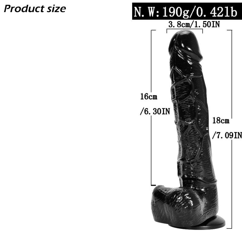 Black manual dildo